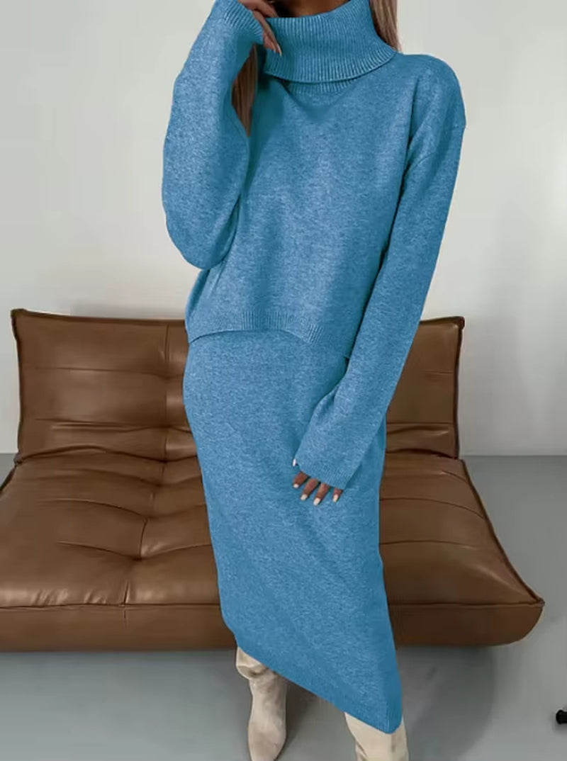 CityGlow: Elegant Knit Two-Piece Urban Set 2025